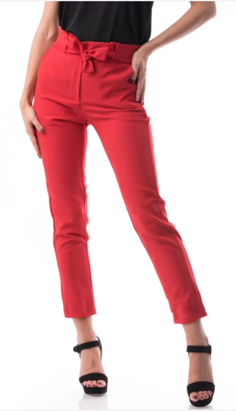 Pantaloni casual dama cu cordon